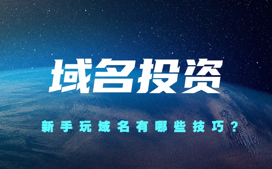 投资新手有哪些玩域名的技巧？